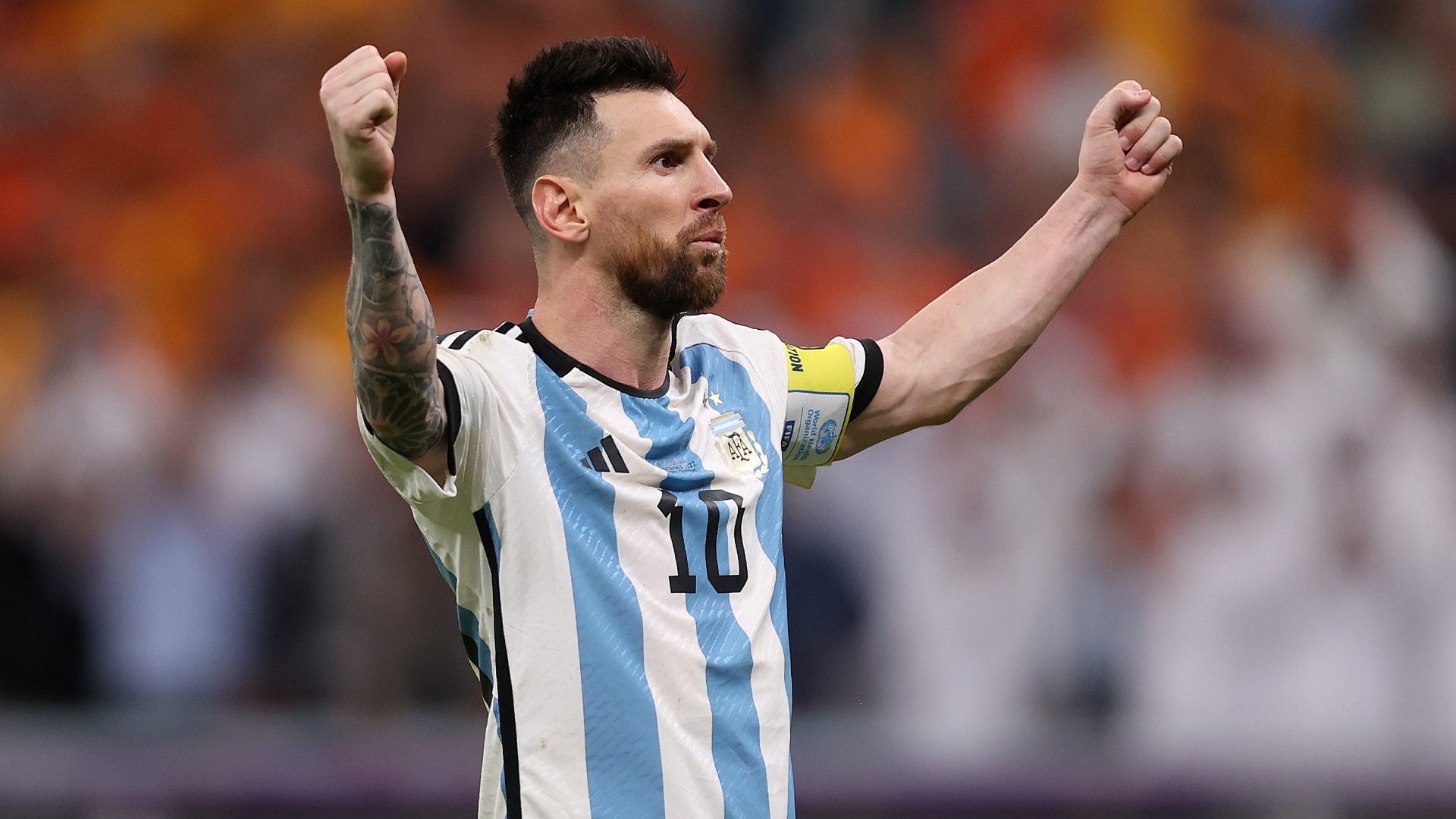 Lionel Messi celebra tras anotar su penal contra Países Bajos en la semifinal del Mundial de Qatar 2022. (Foto: Julian Finney/Getty Images)