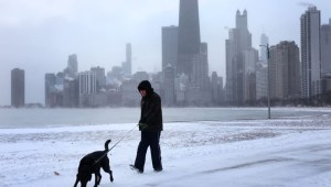 Las temperaturas en Chicago alcanzaron los - 6 grados.