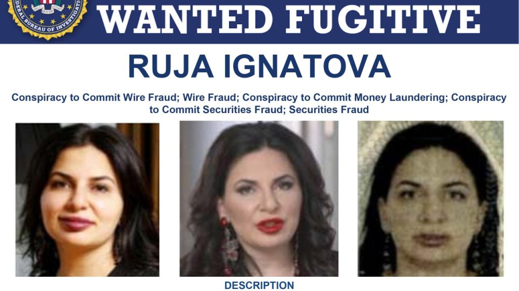 Ruja Ignatova es una de las 10 fugitivas más buscadas por el FBI, la única mujer que figura actualmente en esa lista. (Crédito: FBI)