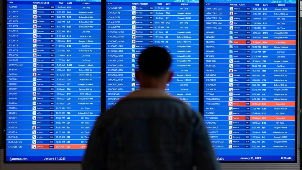 La interrupción del sistema de la FAA causa caos en los aeropuertos de EE. UU.