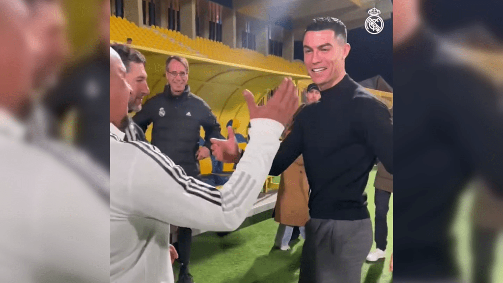 Cristiano Ronaldo aparece en el entrenamiento del Real Madrid