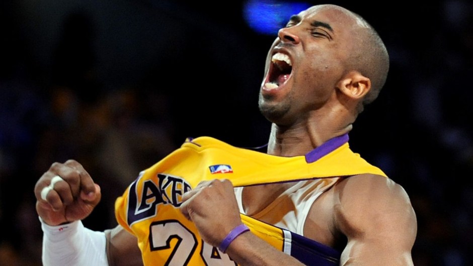 Kobe Bryant Celebrates His Three-Pointer Against The Nuggets In Game 2 Of The Nba Playoffs At Staples Center In 2008.  (Wally Scalise/Los Angeles Times/Getty Images)