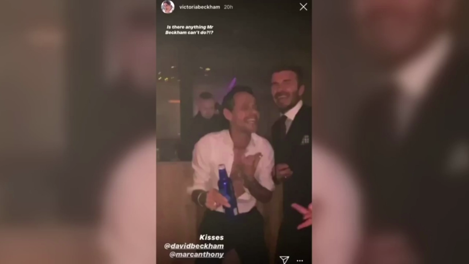 David Beckham, at full speed with Marc Anthony at the wedding of the ...