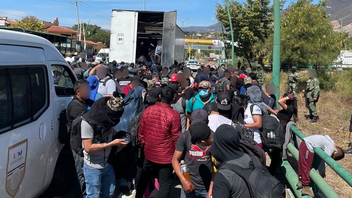 Mexican authorities find 269 migrants crammed into a trailer in Chiapas