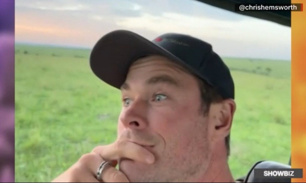 Chris Hemsworth y su encuentro cara a cara con un elefante durante su viaje a Kenia