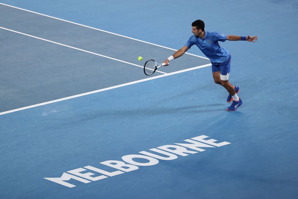  Novak Djokovic en el Abierto de Australia. 