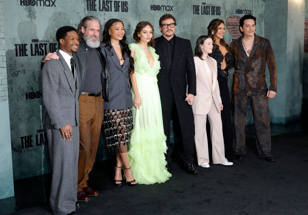 Left To Right: Lamar Johnson, Jeffrey Pearce, Storm Reid, Nico Parker, Pedro Pascal, Bella Ramsey, Merle Dandridge And Gabrielle Attend The Los Angeles Premiere Of Luna &Quot;Last Of Us&Quot; Of Hbo At The Regency Village Theater On January 09, 2023 In Los Angeles, California.  (Photo By Fraser Harrison / Getty Images)