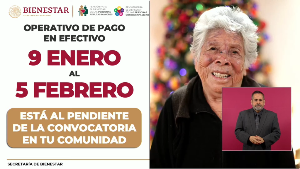 La distribución de la pensión de Bienestar en efectivo se hará durante casi un mes.  (Crédito: YouTube Andrés Manuel López Obrador)