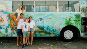 familia asia viajes autobús