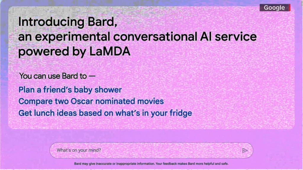Bard, Google chatbot, fails to respond in a demo