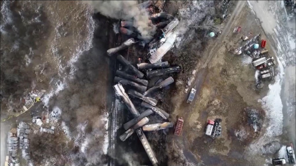 Learn about the chemicals that the Ohio train spewed after derailing