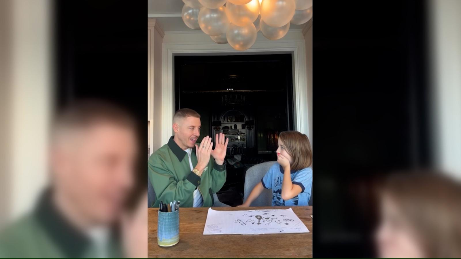 Macklemore le pide a su hija que dirija un videoclip.  Mira su adorable reacción |  Video