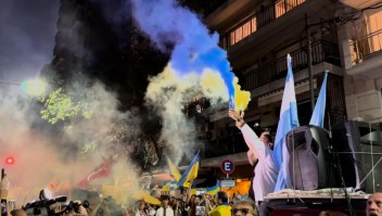 Ucranianos protestan en la embajada de Rusia en Argentina