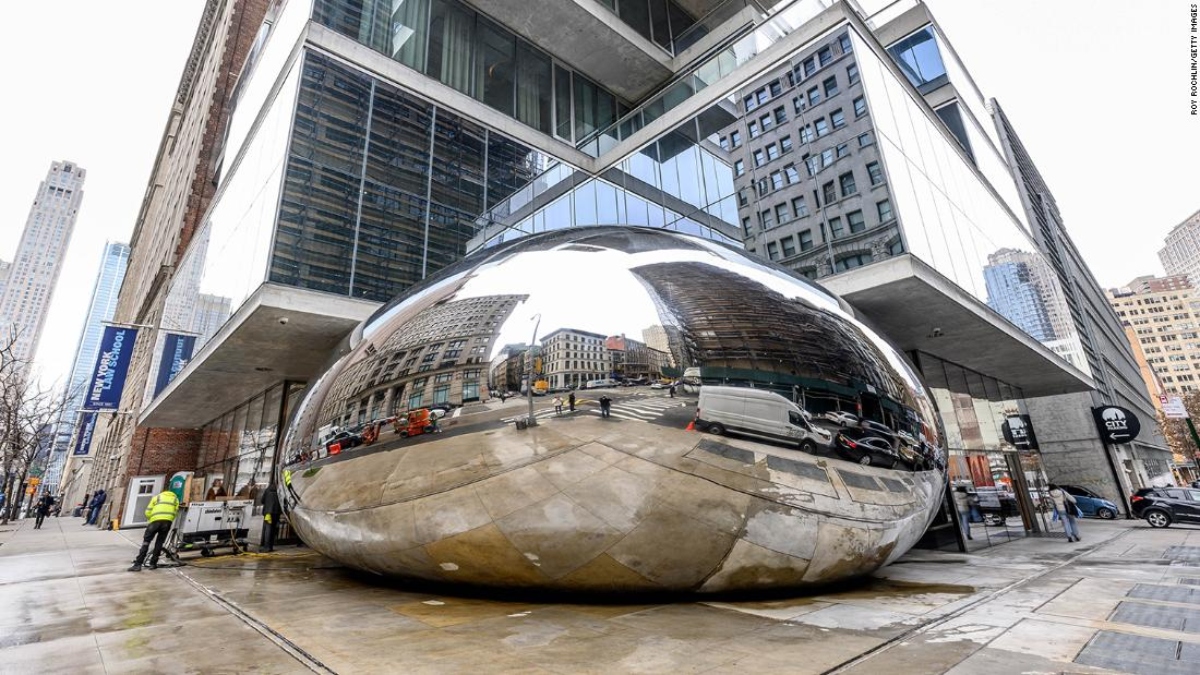 Revelan la esperada escultura "bean" de Nueva York