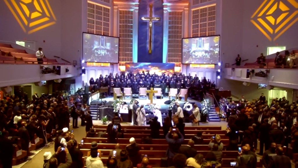 Tire Nichols' funeral service began shortly after 2:00 p.m. ET at Mississippi Boulevard Christian Church in Memphis.