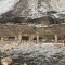 Las ruinas del castillo de Gaziantep el 6 de febrero de 2023. (Crédito: Agencia Anadolu vía Getty Images)
