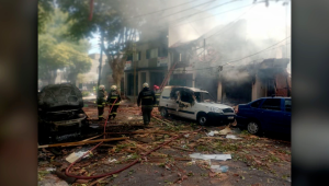 Explosión y derrumbe en Buenos Aires por una fuga de gas.