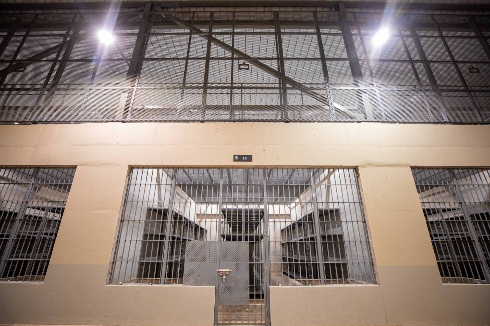 The government of El Salvador shows off a mega-prison that will soon be operational
