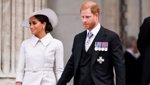 El príncipe Harry y Meghan, duquesa de Sussex, durante las celebraciones por el Jubileo de Platino de la reina en Londres el año pasado. Se cree que fue la última vez que utilizaron Frogmore Cottage. (Crédito: Toby Melville/Pool/Reuters/Archivo)