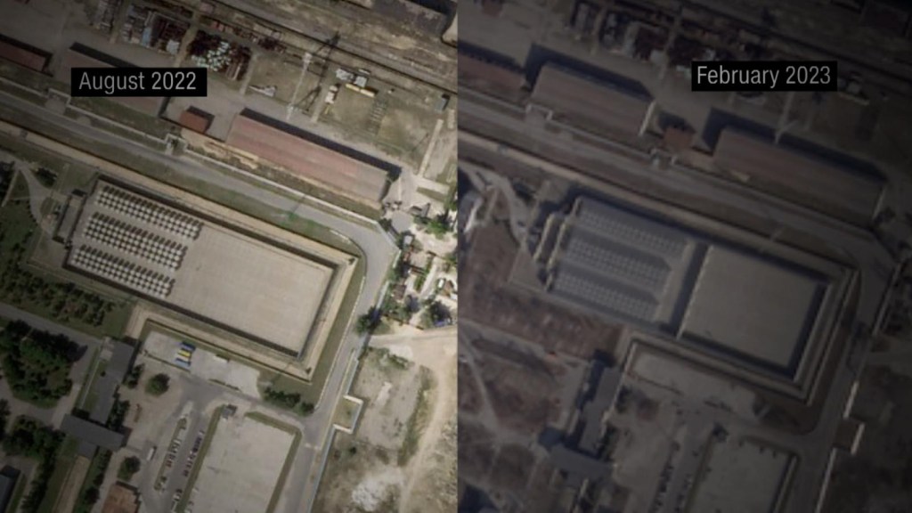 Las imágenes de satélite muestran los cambios que Rusia está realizando en la planta de energía nuclear ocupada en Zaporiyia.