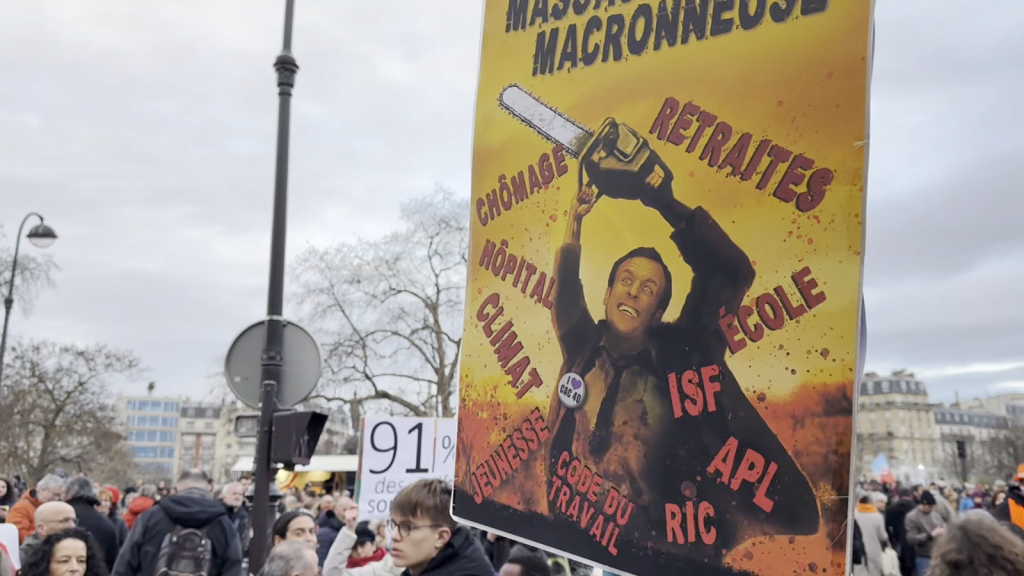 Hubo una protesta en Francia contra la reforma de pensiones prevista