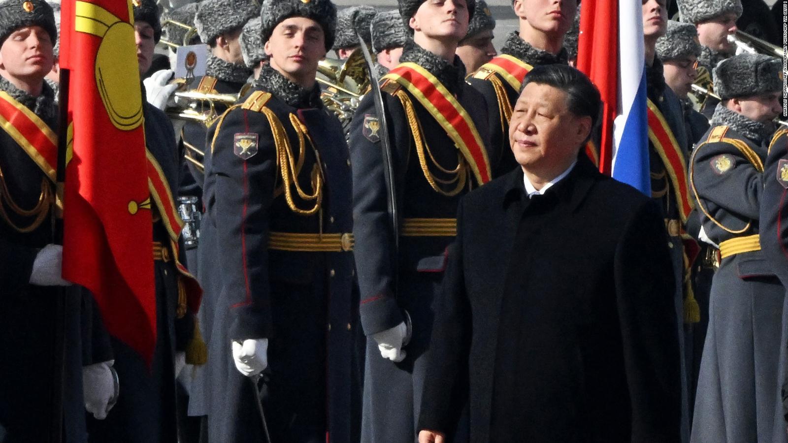 Look at the state honors that were given to Xi Jinping when he arrived in Russia