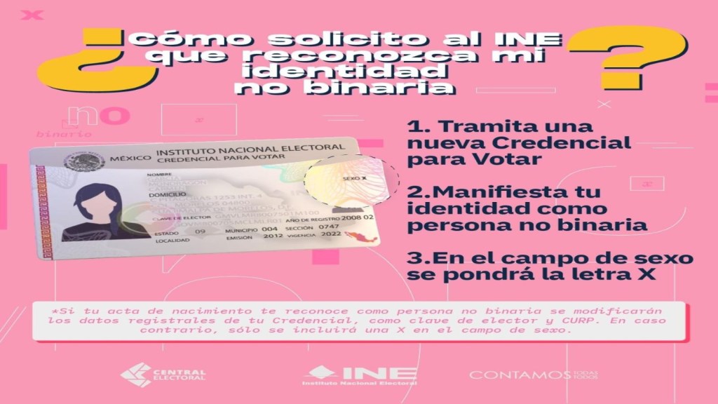 El INE entrega las primeras credenciales para votar con un género no binario