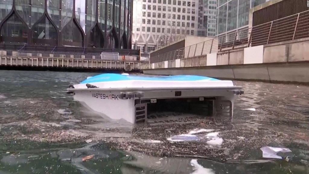 they throw a "robot shark" to clean up the Thames