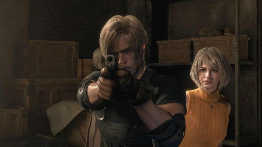 Leon S. Kennedy y Ashley Graham en el remake de "Resident Evil 4"