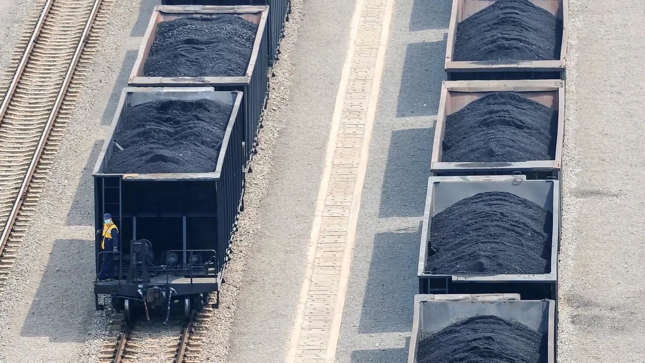 Mina de carbón en China.