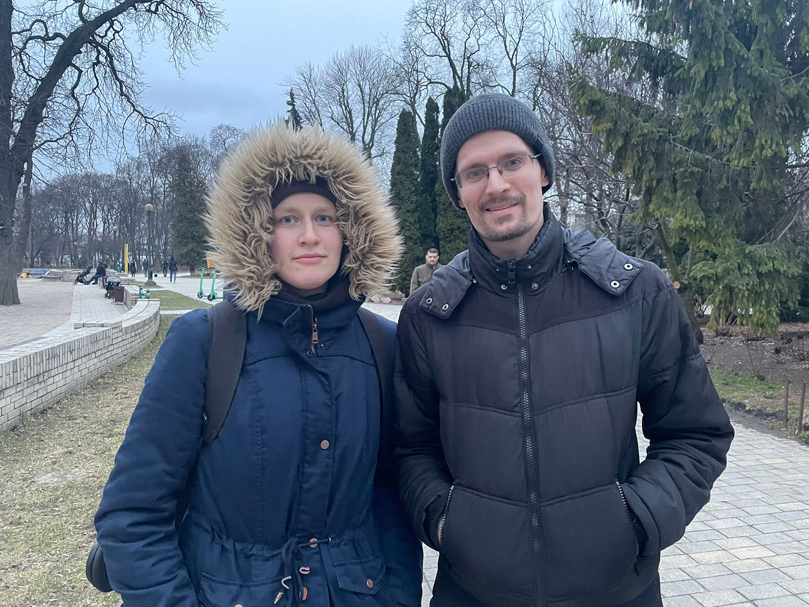 Tatiana Kostiuchenko y Dmitro Yukhnoskyi. (CNN)