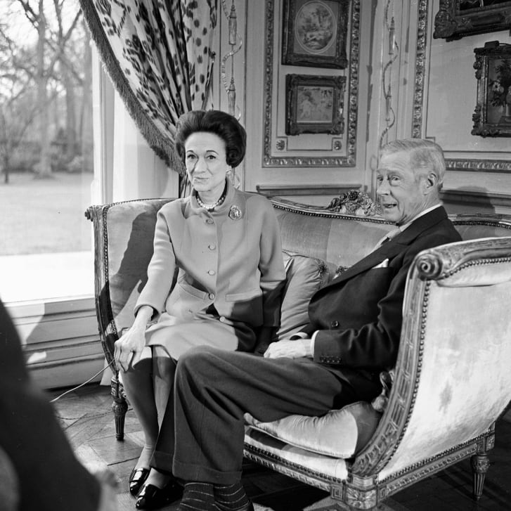 El duque y la duquesa de Windsor en la mansión en París. (Crédito: Robert Siegler/INA/Getty Images)