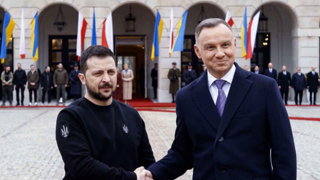 Volodymyr Zelenskyy inició su visita oficial a Polonia