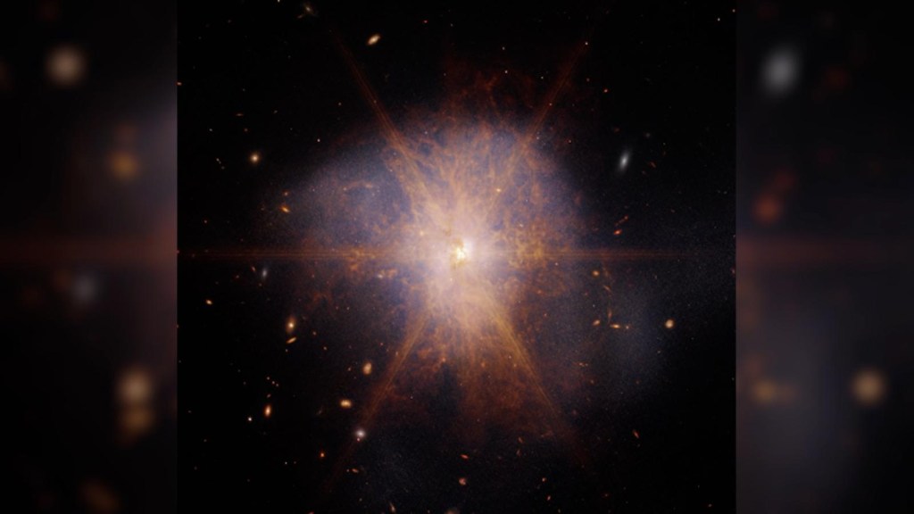 Así se ve la espectacular colisión de dos galaxias