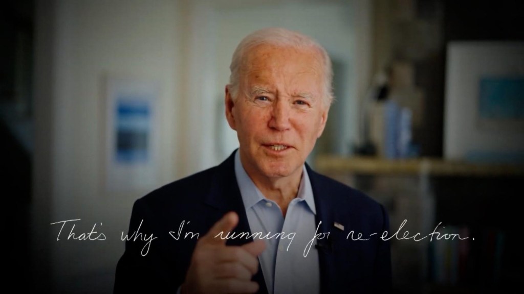 Mira el anuncio de Biden para su reelección