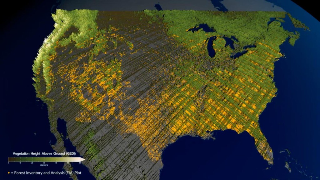 The United States is conducting an inventory of its trees with the help of NASA