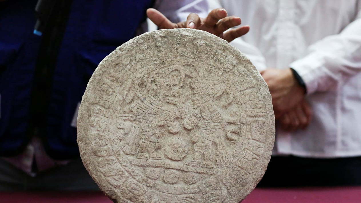 Archaeologists discover a Mayan game marker dating back 1,000 years