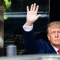 El expresidente Donald Trump deja el Tribunal Penal de Nueva York el martes 4 de abril. (Stephen Voss para CNN)