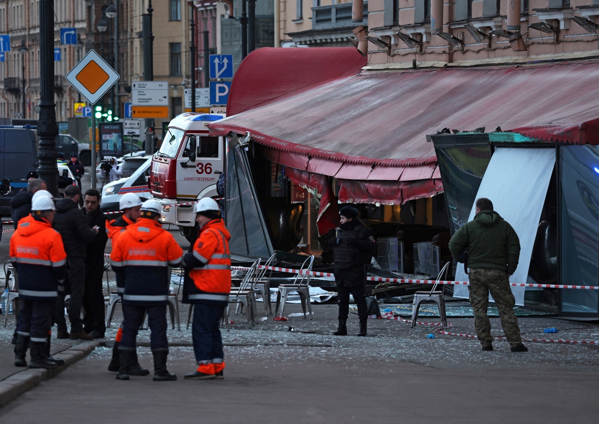 Detención por sospecha de causar explosión en cafetería de San Petersburgo