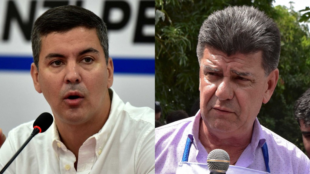 En las elecciones generales de 2023, los principales candidatos presidenciales en Paraguay son Santi Peña (Partido Colorado) y Efraín Alegre (Concertación Nacional para un Nuevo Paraguai).  (Foto: hecha con imágenes de Getty Images)