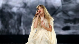 Taylor Swift en el escenario el 21 de abril en Houston, Texas. (Crédito: Bob Levey/TAS23/Getty Images para TAS Rights Management)