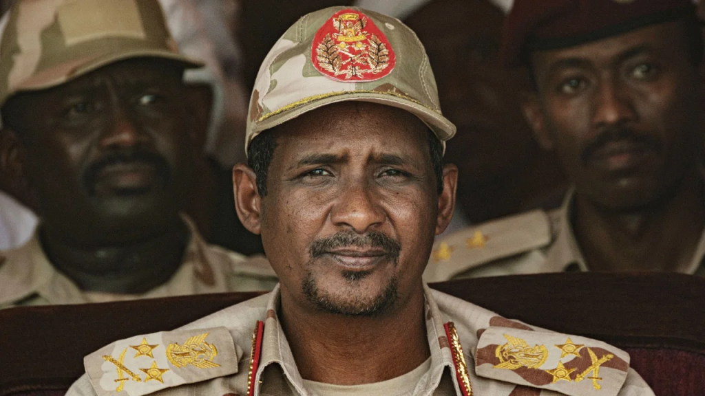 Mohamed Hamdan Dagalo attends a meeting in the pueblo of Abraq, Sudan, on June 22, 2019. (Yasuyoshi Chiba/AFP/Getty Images)