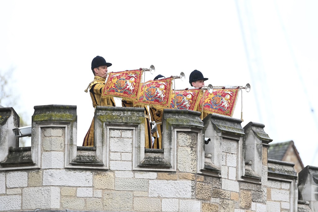 Trompetistas de Estado de la Banda de la Caballería Doméstica tras la coronación. (Foto: Stuart C. Wilson/Getty Images)