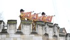 Trompetistas de Estado de la Banda de la Caballería Doméstica tras la coronación. (Foto: Stuart C. Wilson/Getty Images)