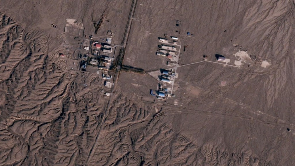 Satellite images of huge military airship at remote base in China