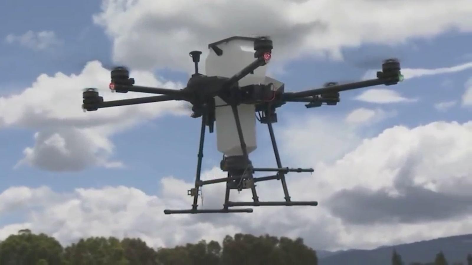 How are drones used to prevent mosquitoes in California?