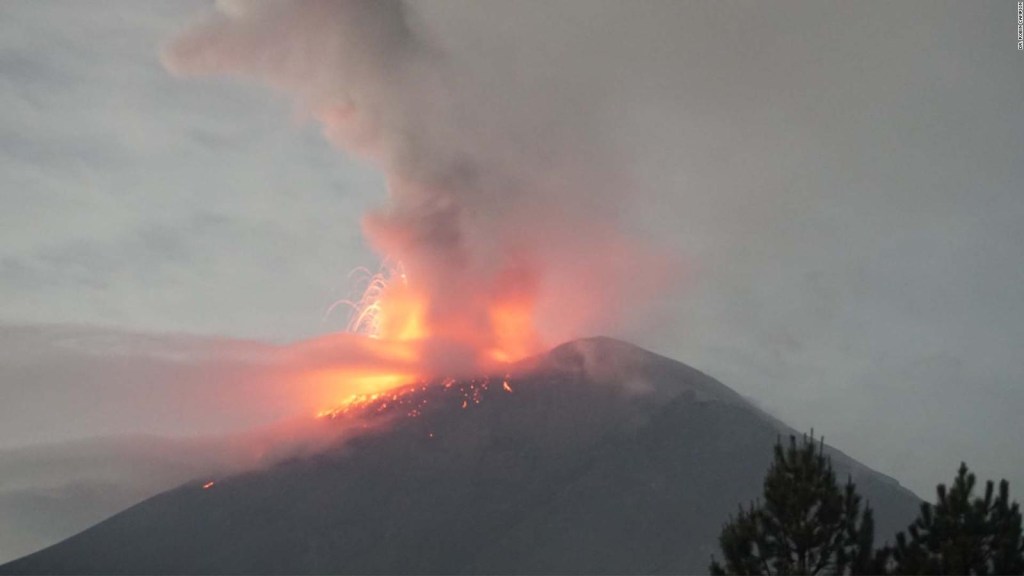 Así explotó el volcán Popocatépetl