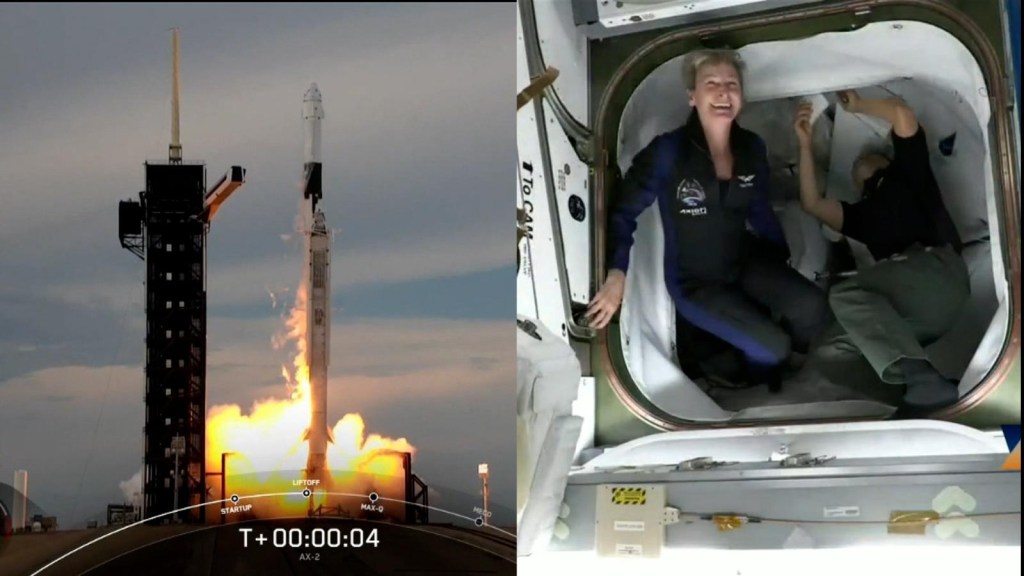 Así fue el despegue de la misión comercial de SpaceX y su acoplamiento