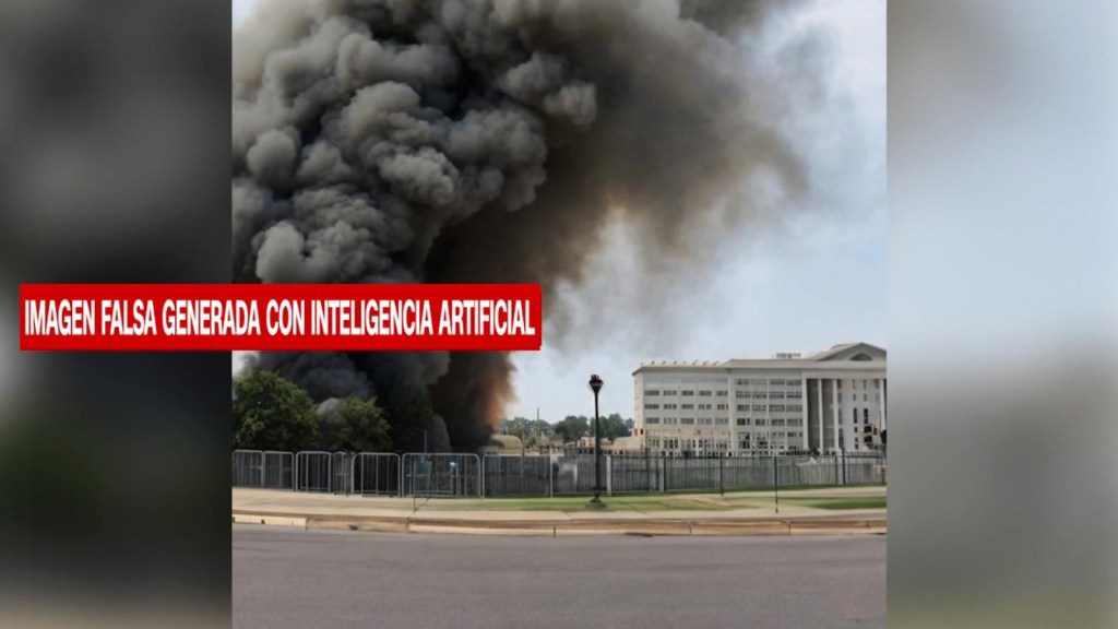 Did the AI ​​generate this photo of a fake explosion near the Pentagon?