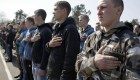 Reclutas ukranianos entrenan con la contraofensiva en sus mentes